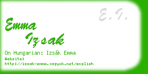 emma izsak business card