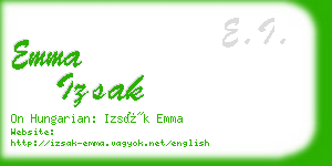 emma izsak business card